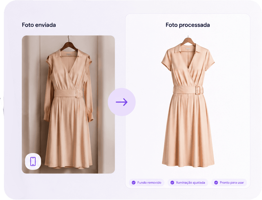 Foto enviada e processada pela inteligência artificial do Try-On